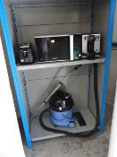 A parcel of electricals to include a Samsung microwave oven, Delonghi Nespresso coffee maker, an