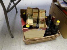 Several old port bottles