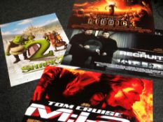 A selection of approximately 250 original cinema film posters, including Shrek 2, Mission Impossible