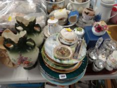 A tray of various china, mainly ornaments including Minton Haddon Hall, Royal Doulton Countryside