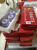 A collection of vintage J & P Coats, various boxed crochet cottons