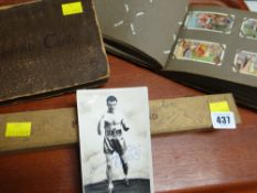 A signed Cliff Curvis (Swansea) British Empire weight champion 1952 postcard, collection of