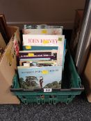 Crate of various vintage National Trust, cathedral and other stately home guides