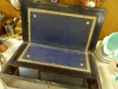 A vintage mahogany writing slope