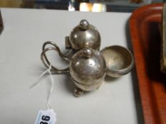 A vintage Cunard White Star Line condiment set