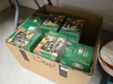 Collection of boxed miniature garden lamps for use with tea lights (as new)