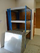 A parcel of adjustable garage / workshop shelving