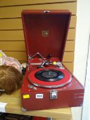 A vintage HMV 'His Masters Voice' wind up gramophone