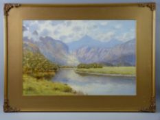WARREN WILLIAMS ARCA watercolour - Snowdonia scene with River Glaslyn, signed, 34 x 50 cms (some