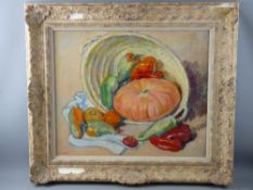PHILIP NAVIASKI (1894-1983) oil on board - still life, vegetables on a table, signed, 50 x 60 cms
