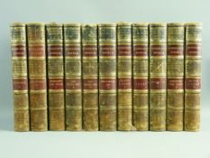 ELEVEN VOLUMES OF KINGSLEY'S NOVELS, McMillan 1881 with leather spines, three Welsh religious books