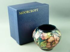 A MOORCROFT 2003 LIMITED EDITION (72/200) SQUAT VASE, designed by Rachel Bishop, in original box,