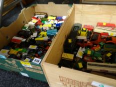A large collection of die-cast vehicles & a Japanese vintage tin-plate car