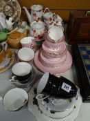 A parcel of various tea ware in three patterns including Royal Albert, Argyle & continental