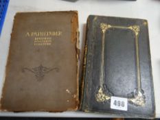 Two early leather bound volumes, an essay on military bridges by Major General Sir Howard