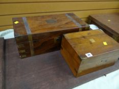 Two brass bound writing slopes