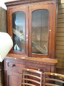 Mahogany secretaire bookcase