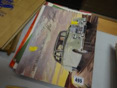 Parcel of vintage car brochures etc from the 1950s