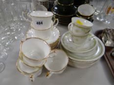 A Richmond bone china part tea set in white & gold together with another
