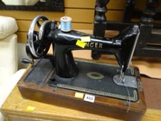 A vintage Singer sewing machine