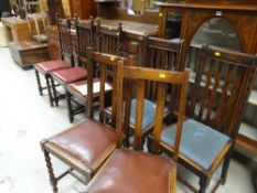 A parcel of various vintage dining chairs (seven in total)