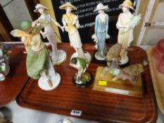 A selection of Florence figurines together with a Royal Doulton Classique model entitled 'Lucinda'