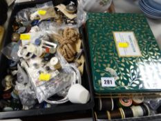 Parcel of various sewing items, cotton reels, buttons etc