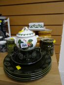 Parcel of Portmeirion 'Totem' including storage jars, plates & 'Panoma' preserve pot etc