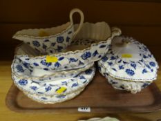 Small parcel of Spode 'Blue Colonel' dinnerware