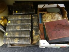 A parcel of antiquarian books including 'The Encyclopedia Britannica', 'Children's Encyclopedia'