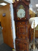 A mahogany & inlaid longcase clock by S. Barton, Sheffield