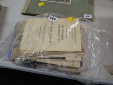 A small parcel of vintage rugby & football programmes together with copies of the Football League