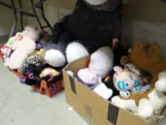 Collection of various children's soft toys