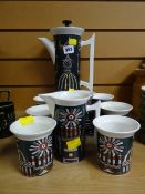 A Portmeirion 'Magic City' coffee set