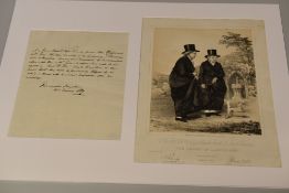 LADIES OF LLANGOLLEN FINE AUTOGRAPH LETTER being an invitation to call to a Dr Price, the letter