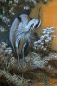 CHARLES FREDERICK TUNNICLIFFE RA OBE watercolour and pencil - study of a grey heron amongst