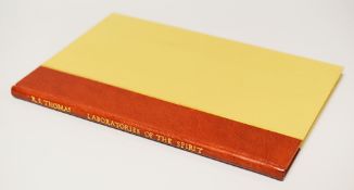 R. S. THOMAS limited edition (1/175) Gwasg Gregynog volume 'Laboratories of the Spirit', printed