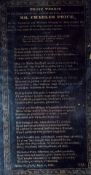 MELIN GRIFFITH TIN-WORKS EMPLOYEES, 1834 printed verses on black paper - entitled 'These Verses,