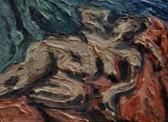 MIKE KNOWLES oil on board - entitled 'Nude no. 2' being a transcription after Sir Matthew Smith with