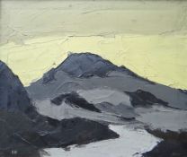 SIR KYFFIN WILLIAMS RA oil on canvas - Snowdonia landscape circa 1970s, signed with initials, 50 x