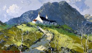 CHARLES WYATT WARREN oil on board - entitled verso on Slene M Morgan Fine Art label (USA) '