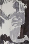 JOSEF HERMAN pencil and colour wash - kneeling lady, 21 x 14cms Provenance: originally from the