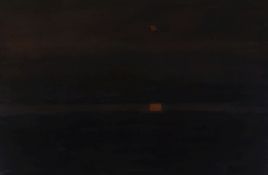 SIR KYFFIN WILLIAMS RA limited edition (40/150) print - sunset over estuary, signed, 39 x 57cms