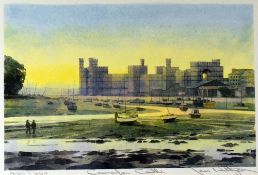 IAN WILDGOOSE a set of three limited edition coloured prints - of the Caernarfon, Conwy and