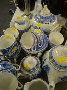 A parcel of blue & white mixed china
