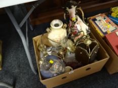 A parcel of lighting & pottery