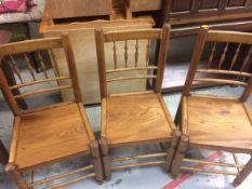 A set of six Welsh 'Clun' Elm dining chairs