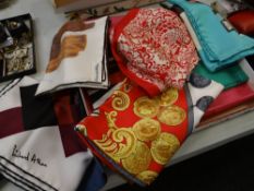 A quantity of vintage & retro ladies silk head scarfs by Liberty & Richard Allan