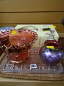 A Royal Doulton Bunnykins nursery set & sundry items of glassware