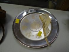 A hallmarked silver Charles & Diana commemorative dish